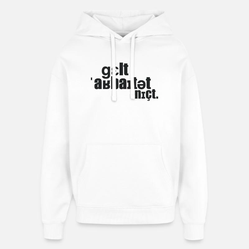 L’argent ne marche pas. - Sweat à capuche unisexe Stanley/Stella Oversized - blanc