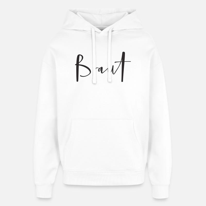 Braut – Stylisches Hochzeits-Textdesign - Oversized Unisex Hoodie von Stanley/Stella - Weiß