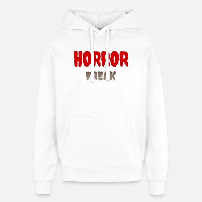 Graphisme Horror Freak - Sweat à capuche unisexe Stanley/Stella Oversized - blanc