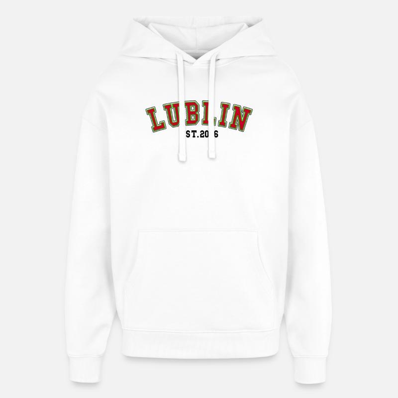 Lublin Fondée en 2006 - Sweat à capuche unisexe Stanley/Stella Oversized - blanc