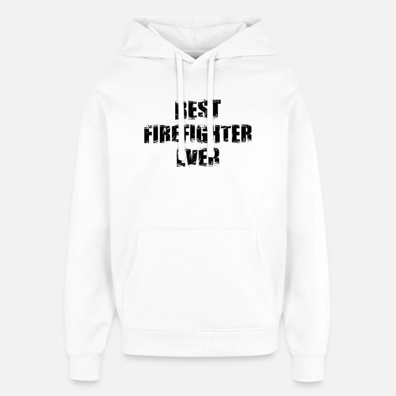 Citation pompier - Sweat à capuche unisexe Stanley/Stella Oversized - blanc