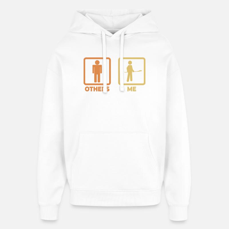 Bonshommes bâtons de boulanger - Sweat à capuche unisexe Stanley/Stella Oversized - blanc