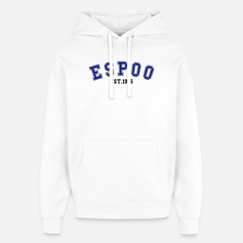 Fondé à Espoo en 1996 - Sweat à capuche unisexe Stanley/Stella Oversized - blanc