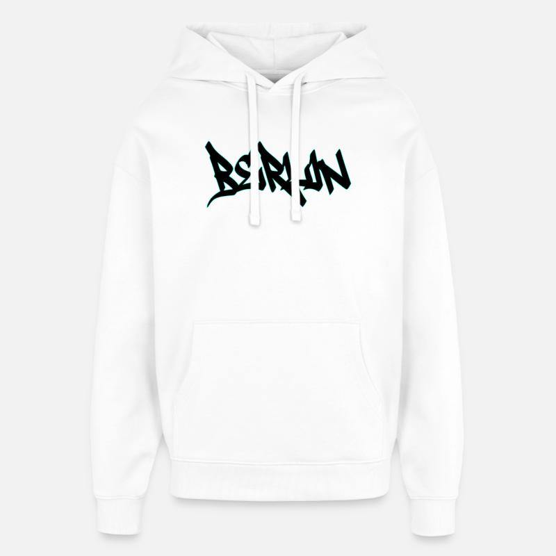 Lettrage au néon - Sweat à capuche unisexe Stanley/Stella Oversized - blanc