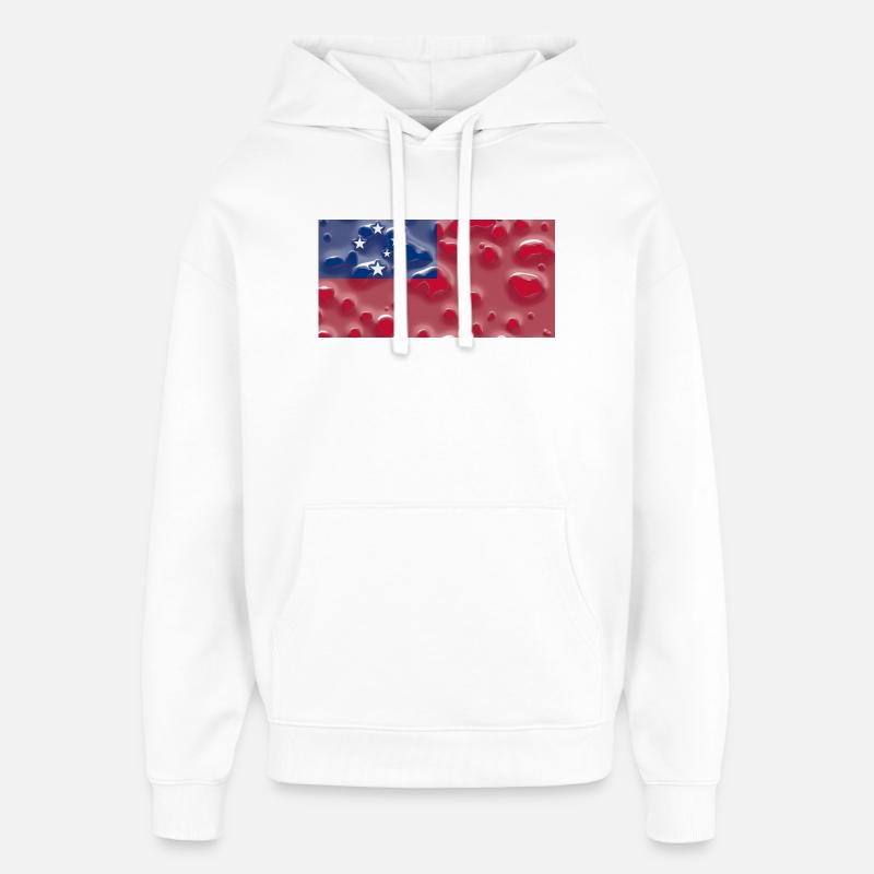 Samoa rurale - Sweat à capuche unisexe Stanley/Stella Oversized - blanc