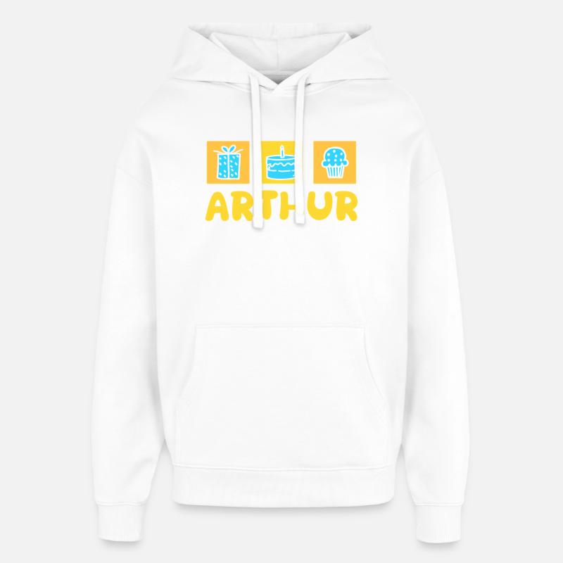 Arthur en cadeau - Sweat à capuche unisexe Stanley/Stella Oversized - blanc