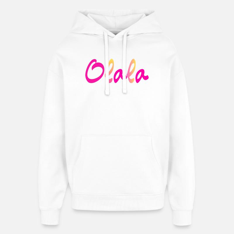 Olala - Sweat à capuche unisexe Stanley/Stella Oversized - blanc