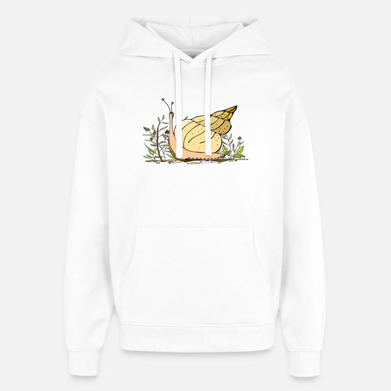 escargot - Sweat à capuche unisexe Stanley/Stella Oversized - blanc