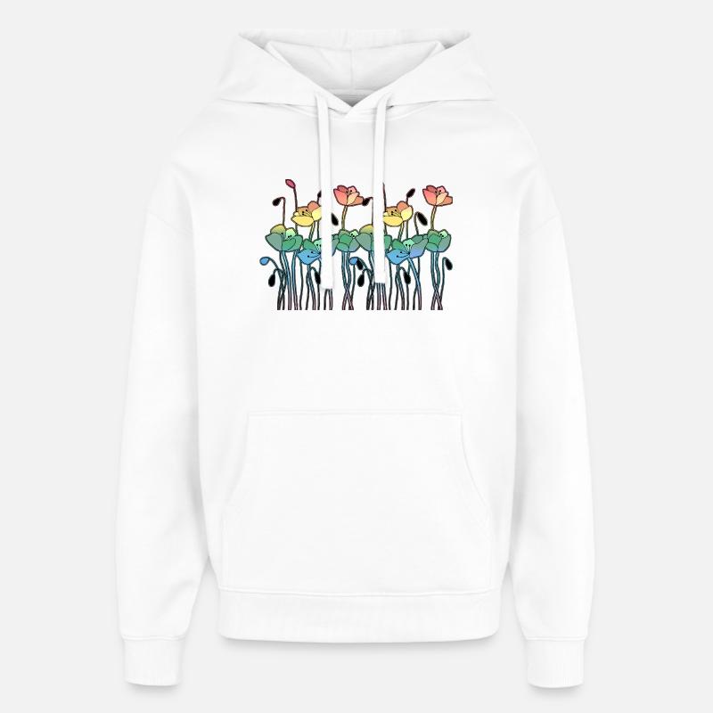 Fleur - Sweat à capuche unisexe Stanley/Stella Oversized - blanc