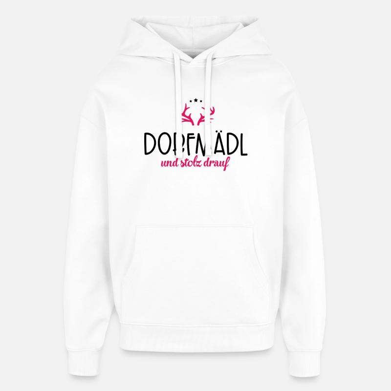 Dorfmädl - Oversized Unisex Hoodie von Stanley/Stella - Weiß