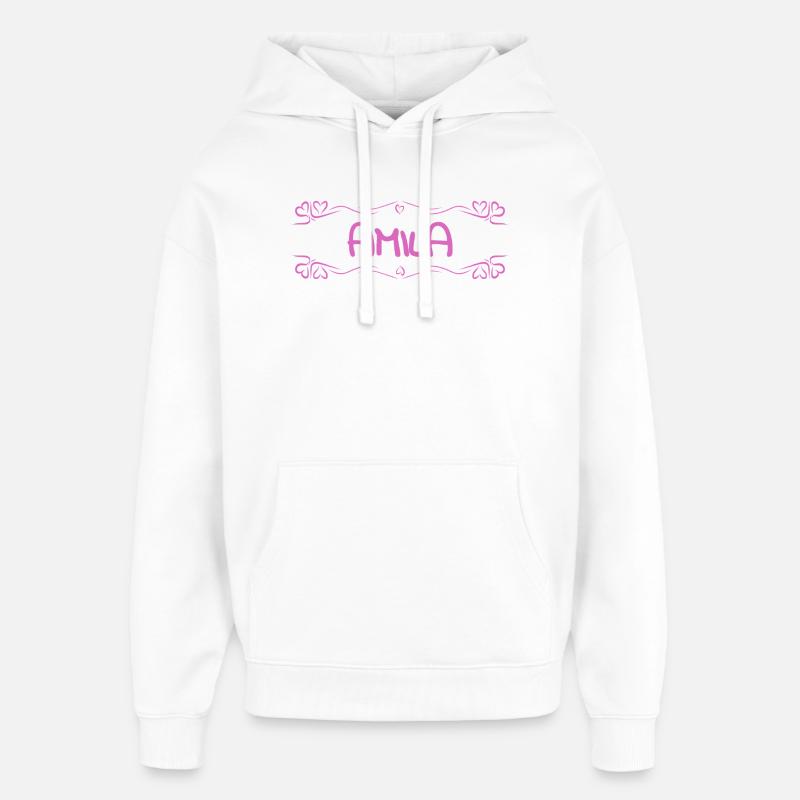 Amila - Sweat à capuche unisexe Stanley/Stella Oversized - blanc