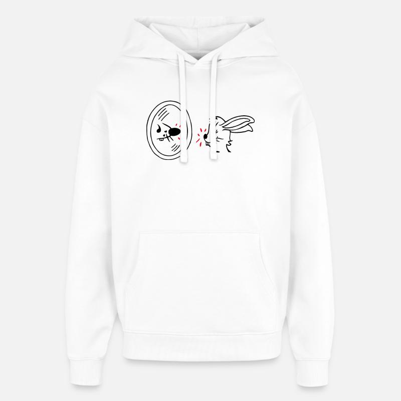 reflection - Oversized Unisex Hoodie by Stanley/Stella - white