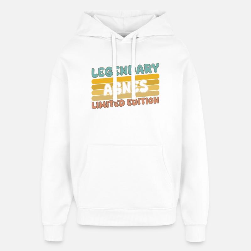 Agnes dans le rôle de Légendaire - Sweat à capuche unisexe Stanley/Stella Oversized - blanc