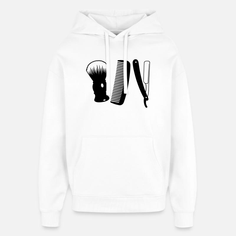 Salon de coiffure - Sweat à capuche unisexe Stanley/Stella Oversized - blanc