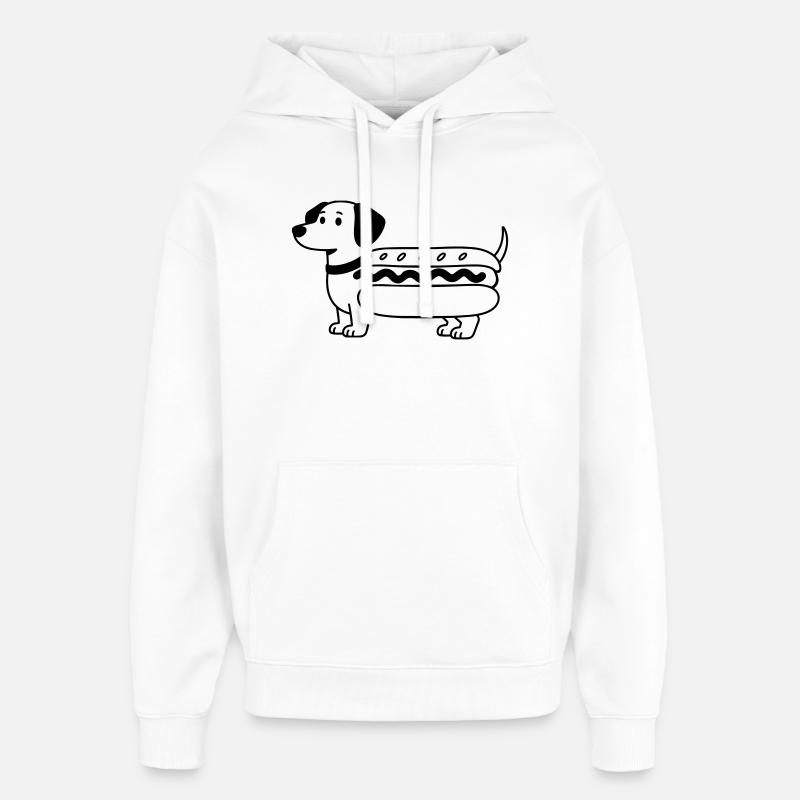 hot-dog - Sweat à capuche unisexe Stanley/Stella Oversized - blanc
