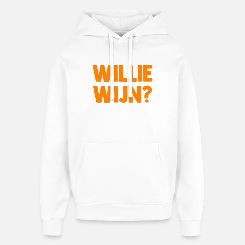 Willie Wijn ? - Pays-Bas Pays-Bas - Sweat à capuche unisexe Stanley/Stella Oversized - blanc