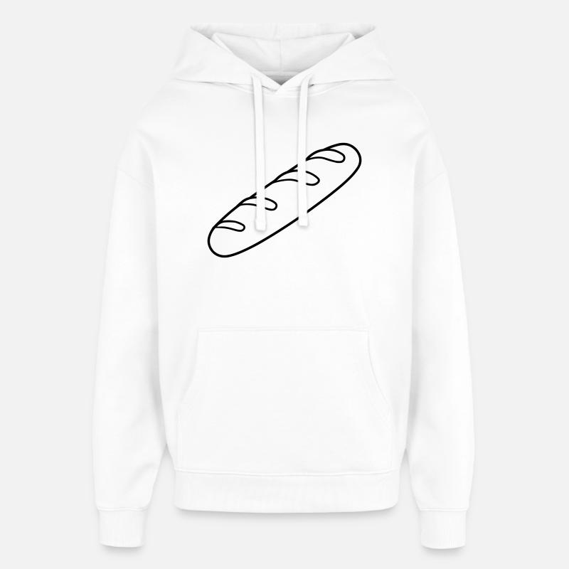 baguette - Sweat à capuche unisexe Stanley/Stella Oversized - blanc