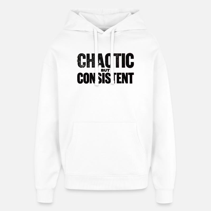 Chaotique-mais-cohérent - Sweat à capuche unisexe Stanley/Stella Oversized - blanc