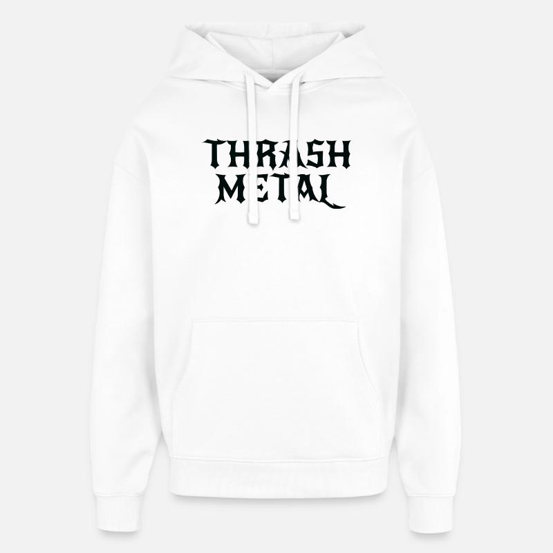 Thrash Metal Logo Tee - Sweat à capuche unisexe Stanley/Stella Oversized - blanc