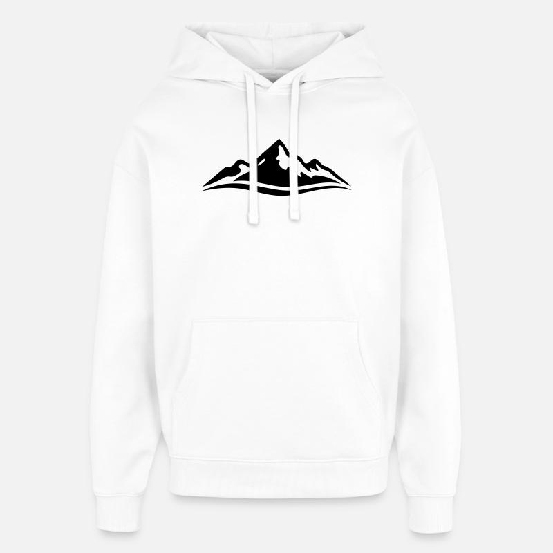 Berg - Oversized Unisex Hoodie von Stanley/Stella - Weiß