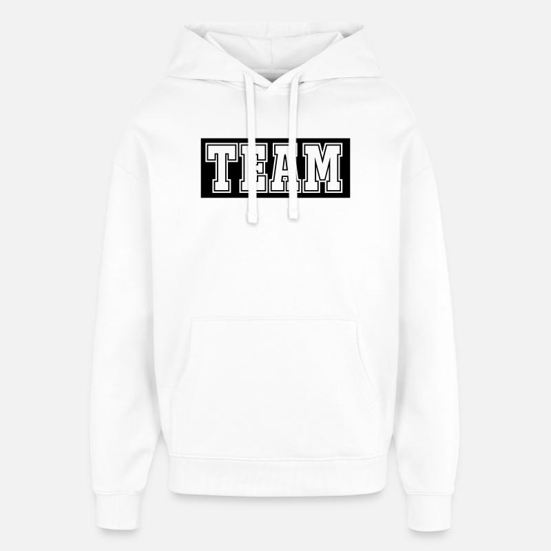 Team - Oversized Unisex Hoodie by Stanley/Stella - white