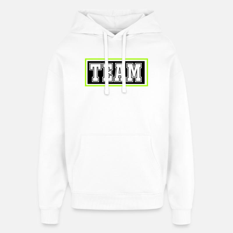 Team - Oversized Unisex Hoodie by Stanley/Stella - white