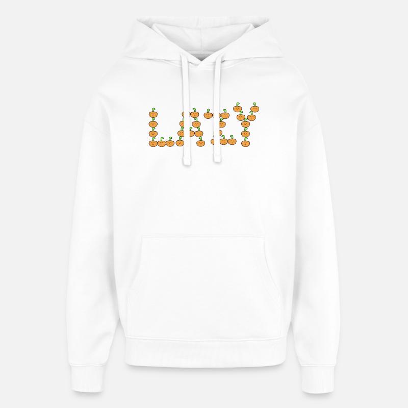 Paresseux de citrouille - Sweat à capuche unisexe Stanley/Stella Oversized - blanc