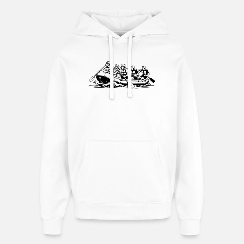 rafting - Sweat à capuche unisexe Stanley/Stella Oversized - blanc