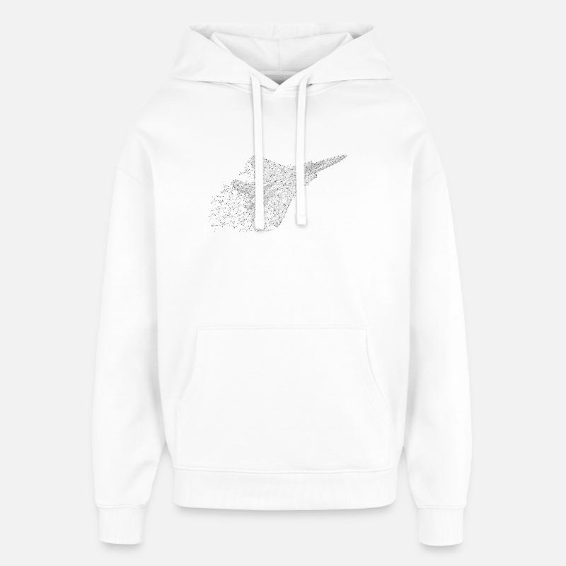 Avion de chasse au look low-poly - Sweat à capuche unisexe Stanley/Stella Oversized - blanc