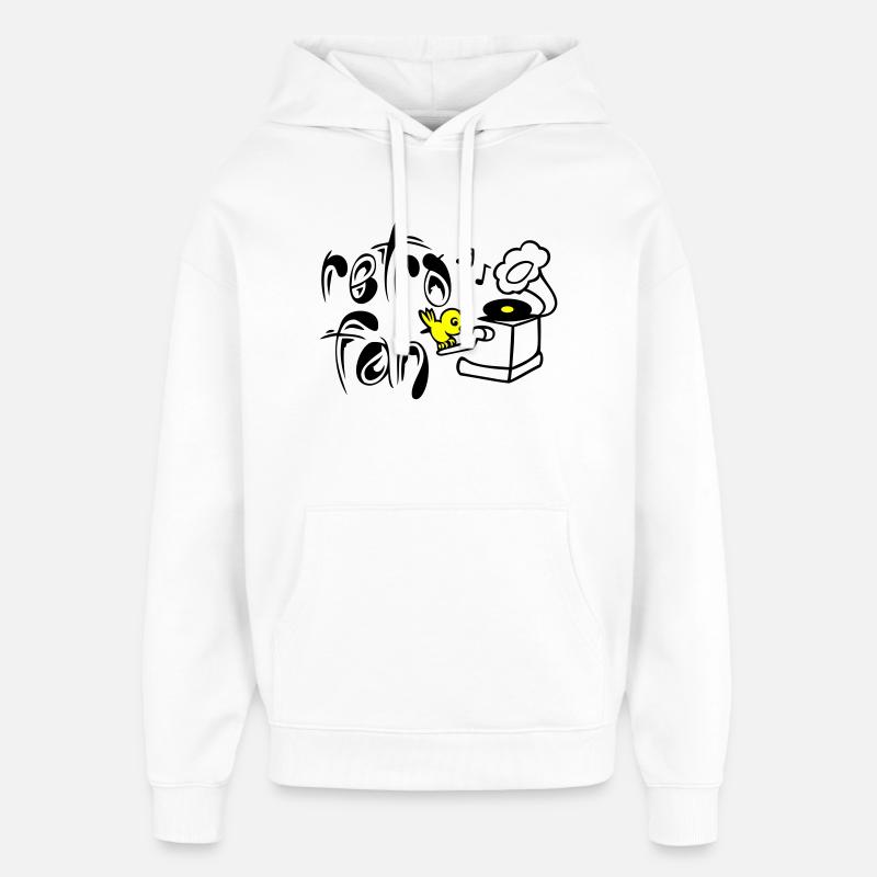 Retro Fan - Sweat à capuche unisexe Stanley/Stella Oversized - blanc