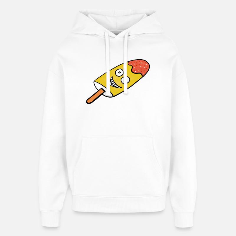 Fröhliches Zitronen-Eis Eiskrem Kinder  - Oversized Unisex Hoodie von Stanley/Stella - Weiß