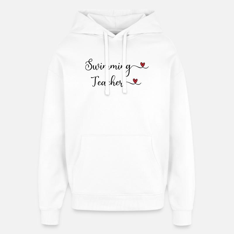 Swimming instructor - Oversized Unisex Hoodie by Stanley/Stella - white