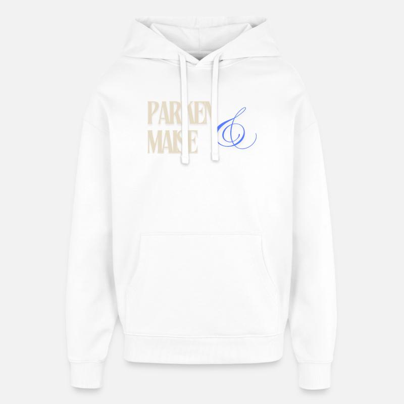 PARKEN MAISE Clef Stylisée - Sweat à capuche unisexe Stanley/Stella Oversized - blanc