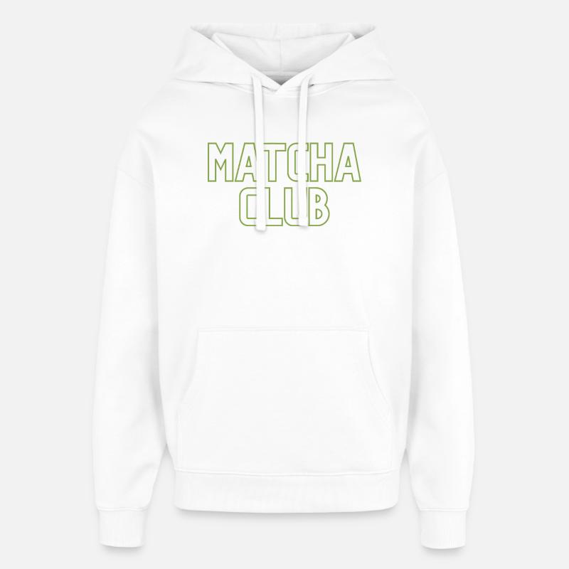 Matcha Club Logo - Sweat à capuche unisexe Stanley/Stella Oversized - blanc