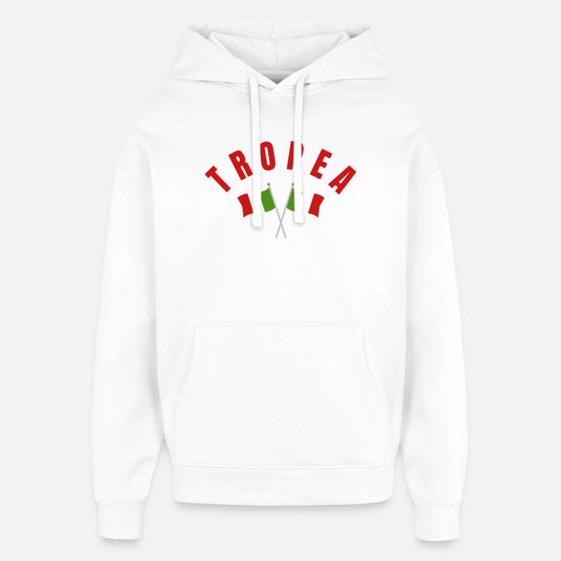 Blason du drapeau italien TROPEA - Sweat à capuche unisexe Stanley/Stella Oversized - blanc