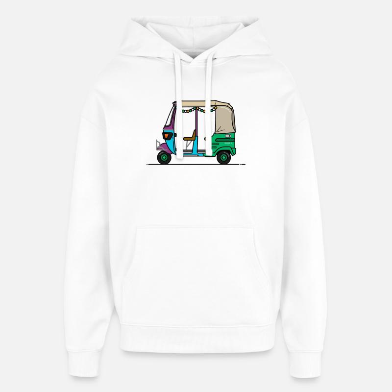 TAXIS DELHI - Sweat à capuche unisexe Stanley/Stella Oversized - blanc