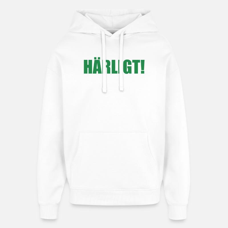 Vert-noir de Göteborg - Sweat à capuche unisexe Stanley/Stella Oversized - blanc