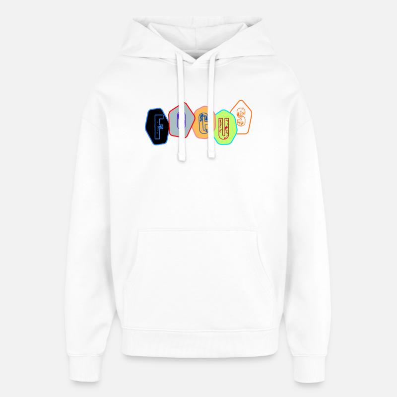 Focus en Blocs Chromés - Sweat à capuche unisexe Stanley/Stella Oversized - blanc
