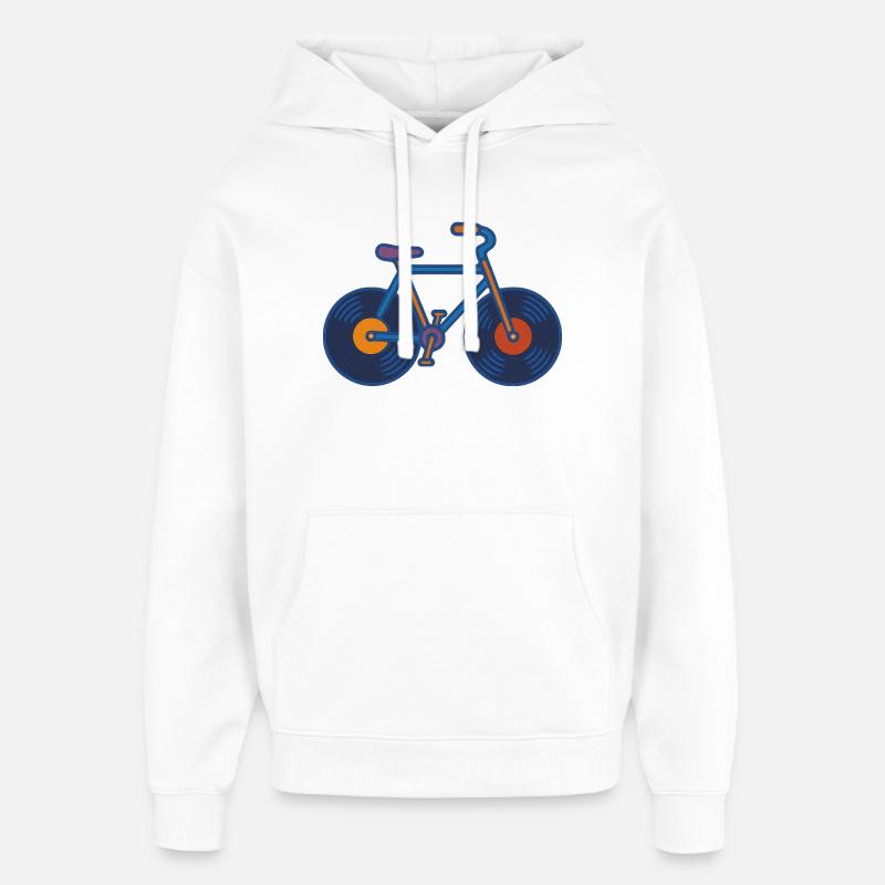 Vinyl Cycle Echo - Oversized Unisex Hoodie von Stanley/Stella - Weiß