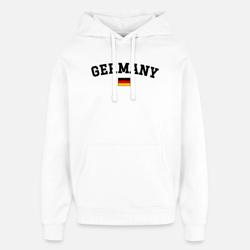 Spanien Flagge Design Englisch Schwarz - Oversized Unisex Hoodie von Stanley/Stella - Weiß