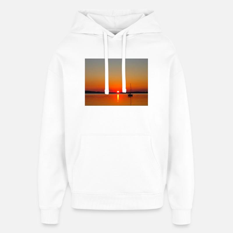 Mer de Bavière - Sweat à capuche unisexe Stanley/Stella Oversized - blanc