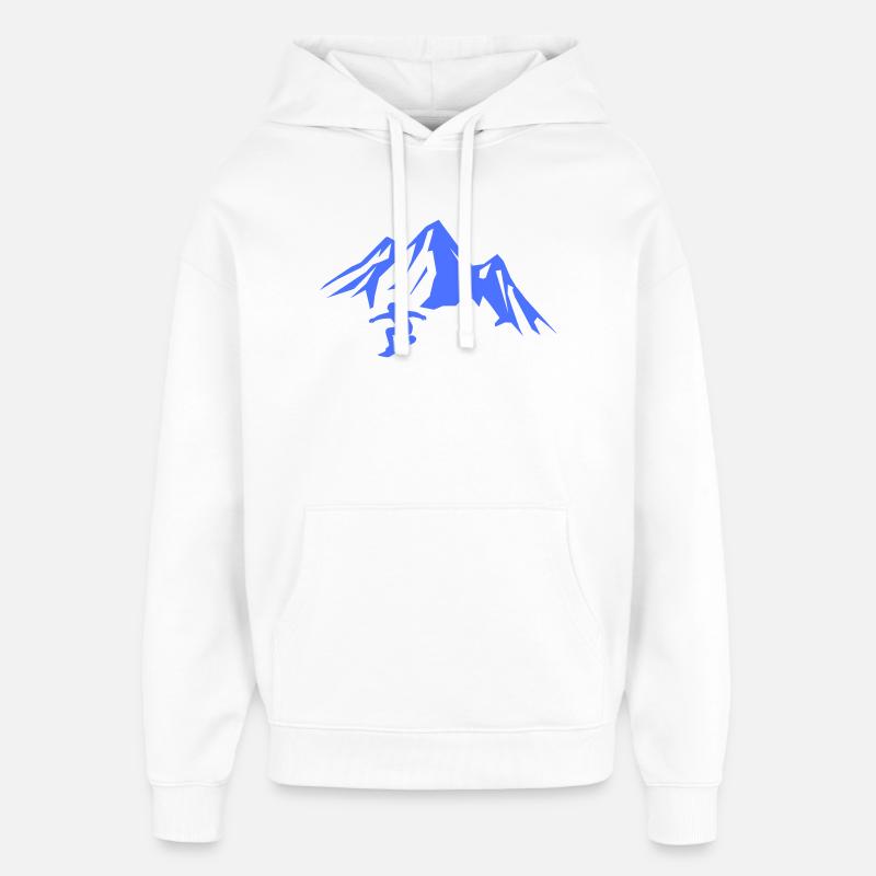 snowboard_berge- - Sweat à capuche unisexe Stanley/Stella Oversized - blanc