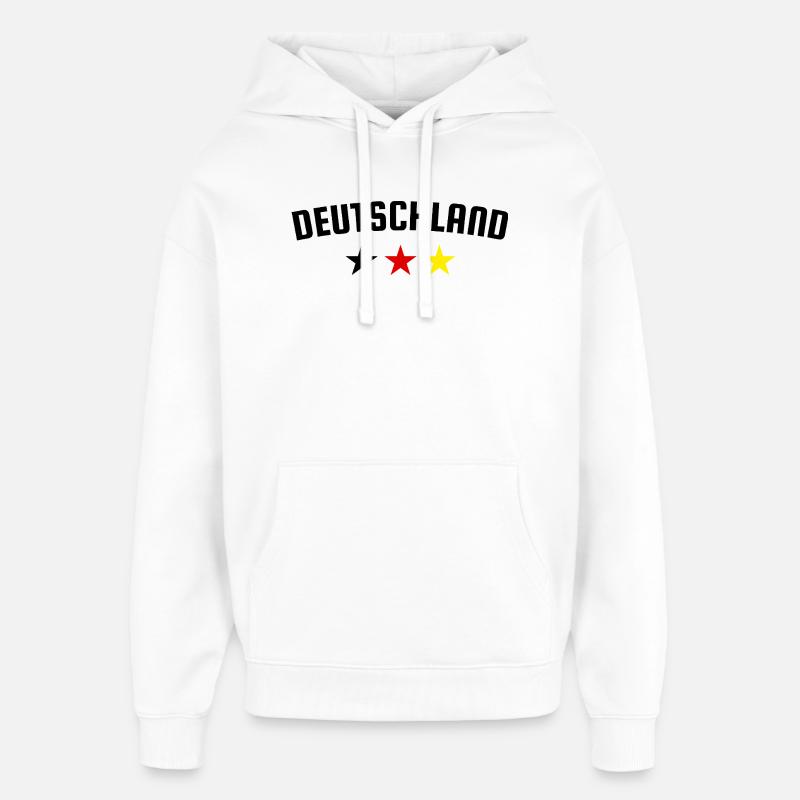 Allemagne Conception à trois étoiles - Sweat à capuche unisexe Stanley/Stella Oversized - blanc