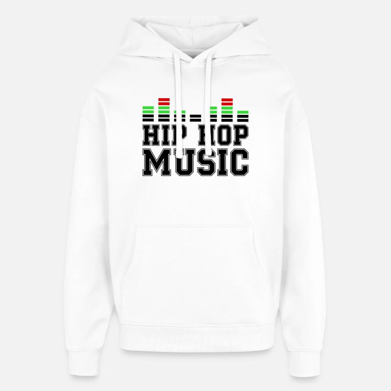 Musique Hip Hop - Sweat à capuche unisexe Stanley/Stella Oversized - blanc