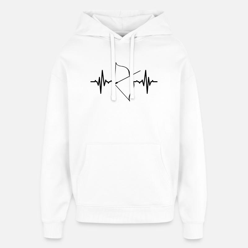 Ligne de cœur à proue composite - Sweat à capuche unisexe Stanley/Stella Oversized - blanc