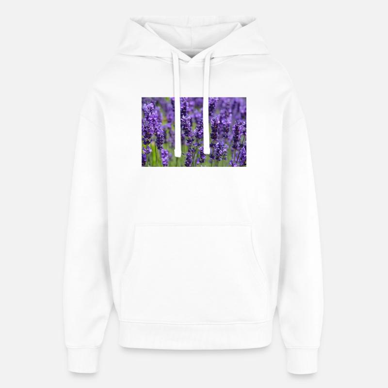 Lavender Field Dreamscape - Oversized Unisex Hoodie by Stanley/Stella - white