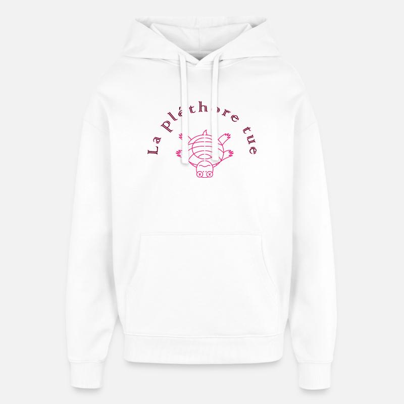 La Pléthore Tue Rose - Sweat à capuche unisexe Stanley/Stella Oversized - blanc