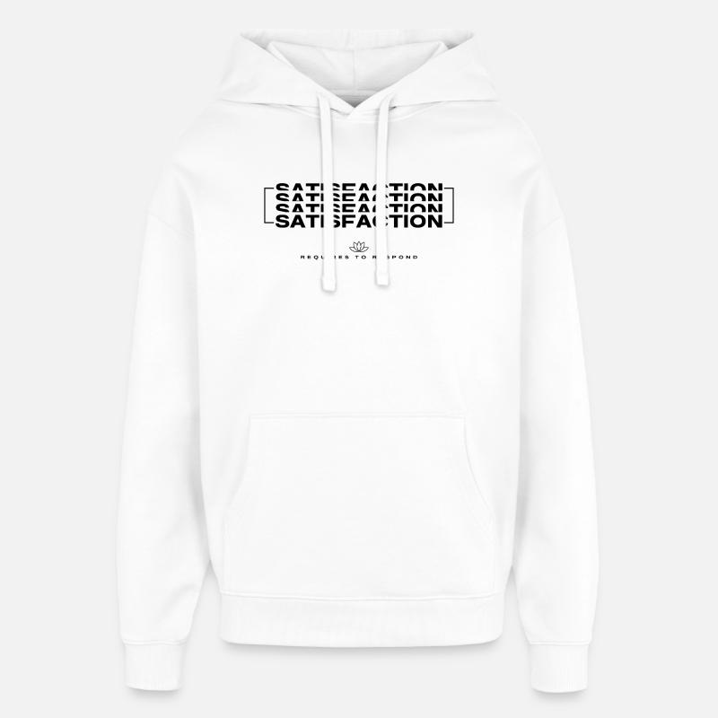 Générateur de signature - Satisfaction - Sweat à capuche unisexe Stanley/Stella Oversized - blanc