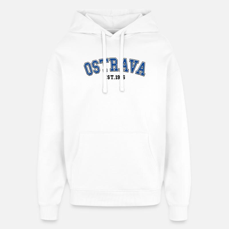Ostrava fondée en 1996 - Sweat à capuche unisexe Stanley/Stella Oversized - blanc