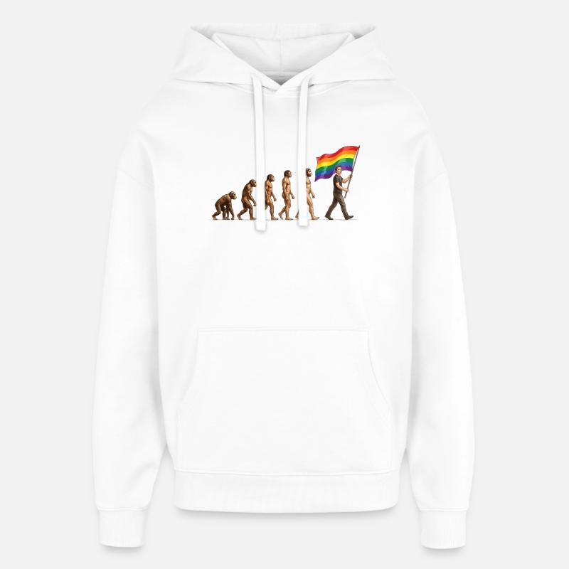 LGBTQ-Pride-Monat – Pride-Entwicklung - Oversized Unisex Hoodie von Stanley/Stella - Weiß